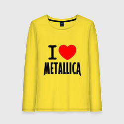 Женский лонгслив I love Metallica