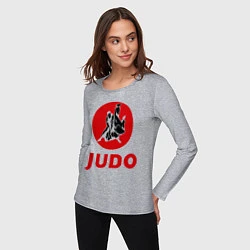 Лонгслив хлопковый женский Judo, цвет: меланж — фото 2