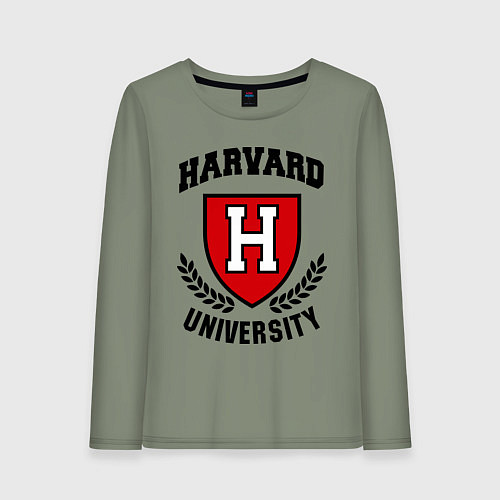 Женский лонгслив Harvard University / Авокадо – фото 1