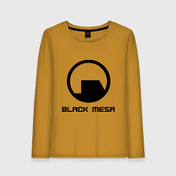 Лонгслив хлопковый женский Black Mesa: Logo, цвет: горчичный