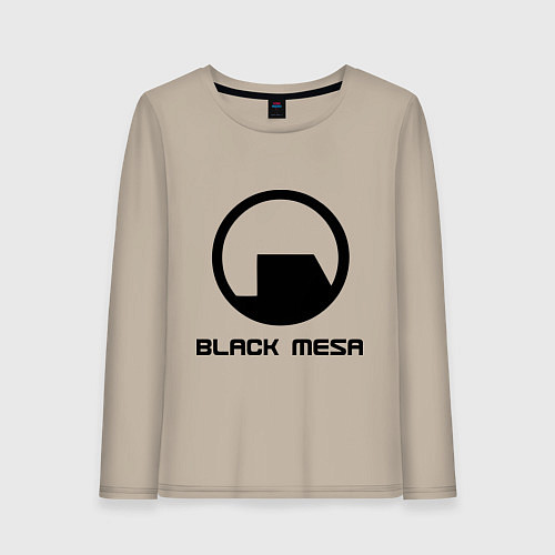 Женский лонгслив Black Mesa: Logo / Миндальный – фото 1