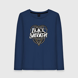 Лонгслив хлопковый женский Black Sabbath, цвет: тёмно-синий