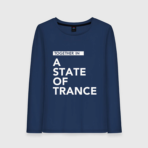 Женский лонгслив Together in A State of Trance / Тёмно-синий – фото 1