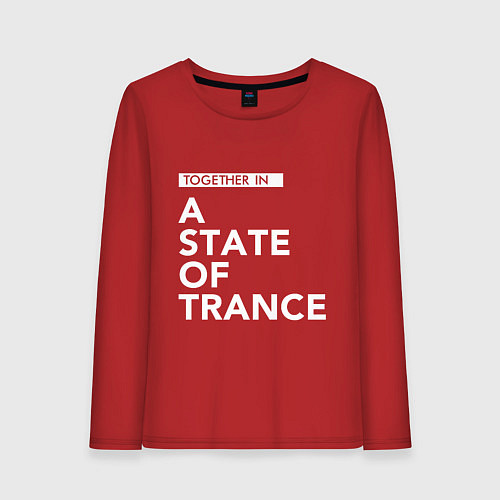 Женский лонгслив Together in A State of Trance / Красный – фото 1