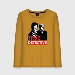 Лонгслив хлопковый женский True Detective, цвет: горчичный