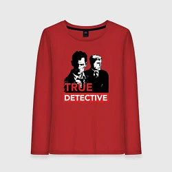 Лонгслив хлопковый женский True Detective, цвет: красный