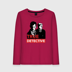 Лонгслив хлопковый женский True Detective, цвет: маджента