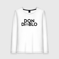 Лонгслив хлопковый женский Don Diablo, цвет: белый