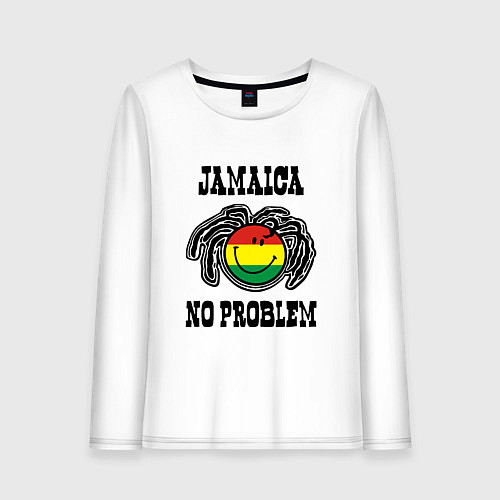 Женский лонгслив Jamaica: No problem / Белый – фото 1