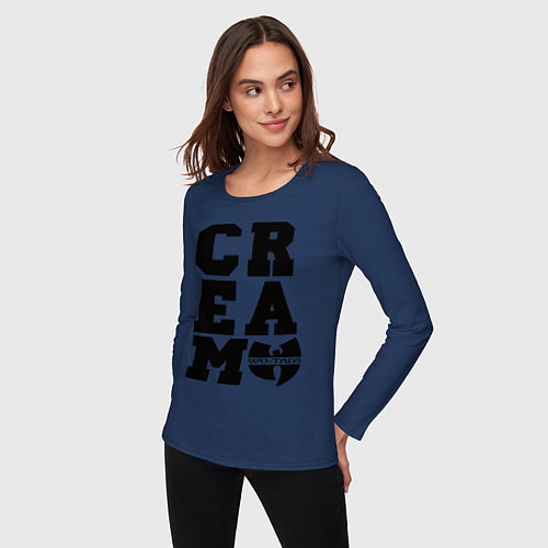 Женский лонгслив Wu tang clan / Тёмно-синий – фото 3