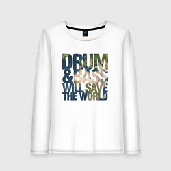 Женский лонгслив Drum & Bass: The World