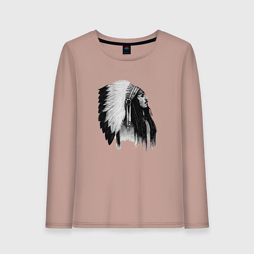 Женский лонгслив Джонни Депп / Пыльно-розовый – фото 1