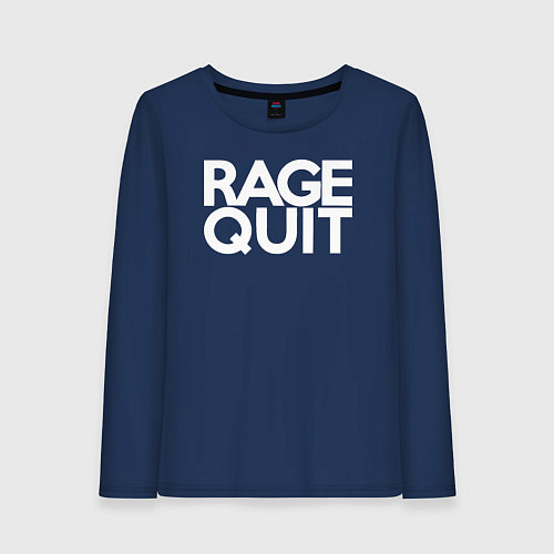 Женский лонгслив Rage Quit / Тёмно-синий – фото 1