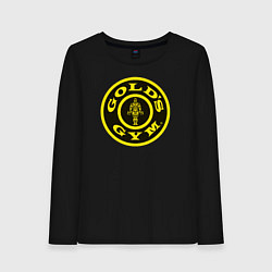 Лонгслив хлопковый женский Gold's Gym, цвет: черный