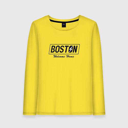 Женский лонгслив Boston: Welcome Home / Желтый – фото 1