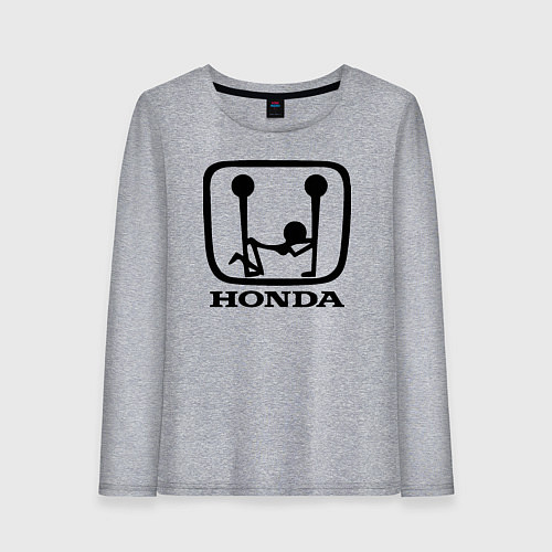 Женский лонгслив Honda Logo Sexy / Меланж – фото 1