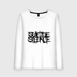 Лонгслив хлопковый женский Suicide Silence: Venom, цвет: белый