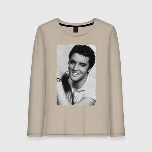 Женский лонгслив Улыбка Элвиса / Миндальный – фото 1