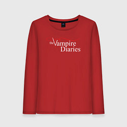 Лонгслив хлопковый женский The Vampire Diaries, цвет: красный