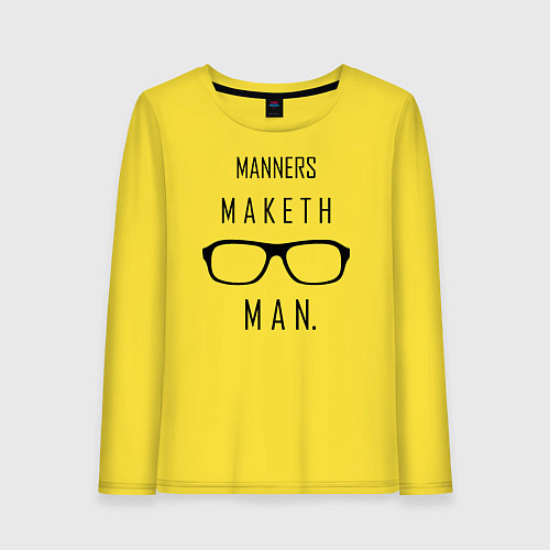 Женский лонгслив Kingsman: Manners maketh man / Желтый – фото 1