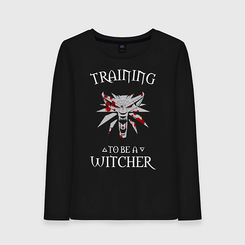 Женский лонгслив Training to be a Witcher / Черный – фото 1