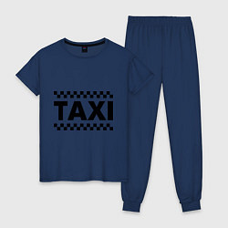 Пижама хлопковая женская Taxi, цвет: тёмно-синий