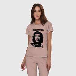 Пижама хлопковая женская Che Guevara, цвет: пыльно-розовый — фото 2