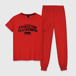 Пижама хлопковая женская Princeton Plainsboro, цвет: красный