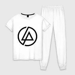 Пижама хлопковая женская Linkin Park: Sybmol, цвет: белый