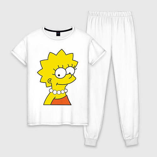 Женская пижама Lisa Simpson / Белый – фото 1