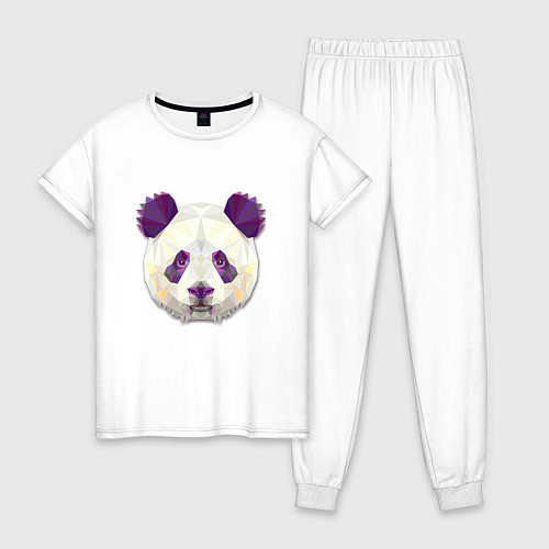 Женская пижама Полигональная панда / Белый – фото 1