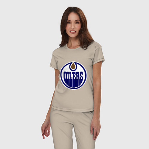 Женская пижама Edmonton Oilers / Миндальный – фото 3