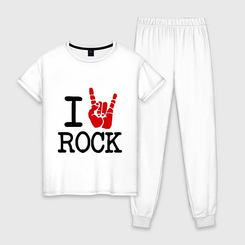 Женская пижама I love rock / Белый – фото 1