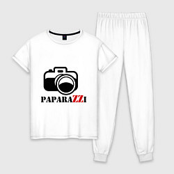 Пижама хлопковая женская Paparazzi, цвет: белый
