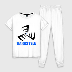 Пижама хлопковая женская Hardstyle, цвет: белый