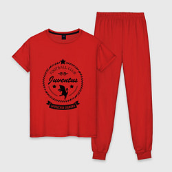Пижама хлопковая женская Juventus: La Vecchia Signora, цвет: красный