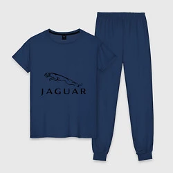 Пижама хлопковая женская Jaguar, цвет: тёмно-синий