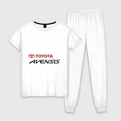 Пижама хлопковая женская Toyota Avensis, цвет: белый