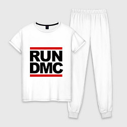 Пижама хлопковая женская Run DMC, цвет: белый