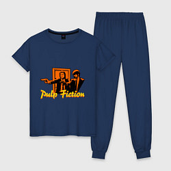 Пижама хлопковая женская Pulp Fiction, цвет: тёмно-синий
