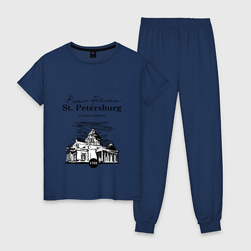 Женская пижама St. Isaac's Cathedral / Тёмно-синий – фото 1