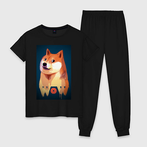 Женская пижама Wow Doge / Черный – фото 1