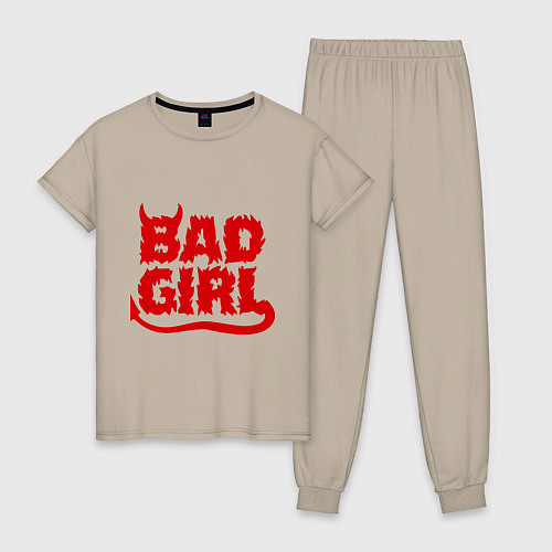 Женская пижама Bad Girl / Миндальный – фото 1