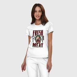 Пижама хлопковая женская Dota 2: Fresh Meat, цвет: белый — фото 2