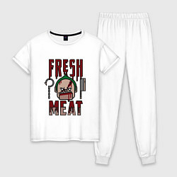 Пижама хлопковая женская Dota 2: Fresh Meat, цвет: белый