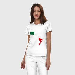 Пижама хлопковая женская Италия (Italy), цвет: белый — фото 2