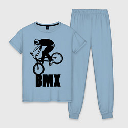 Пижама хлопковая женская BMX 3, цвет: мягкое небо