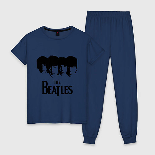 Женская пижама The Beatles: Faces / Тёмно-синий – фото 1
