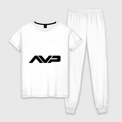 Пижама хлопковая женская AVP: White Style, цвет: белый