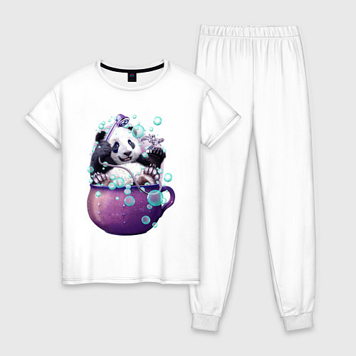 Женская пижама Панда моется / Белый – фото 1